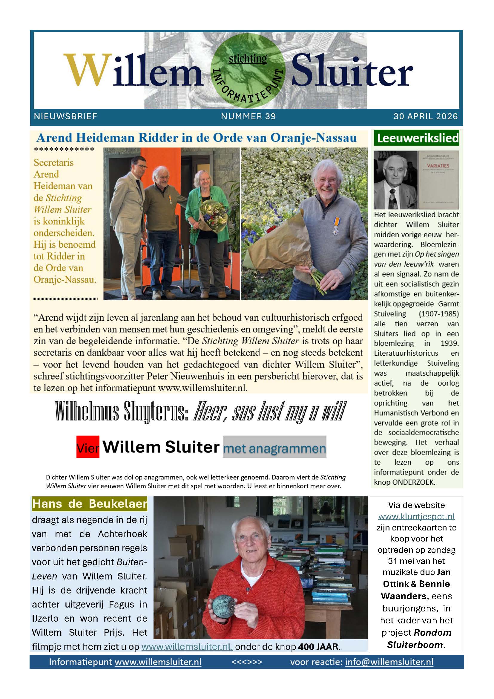 Nieuwsbrief 39