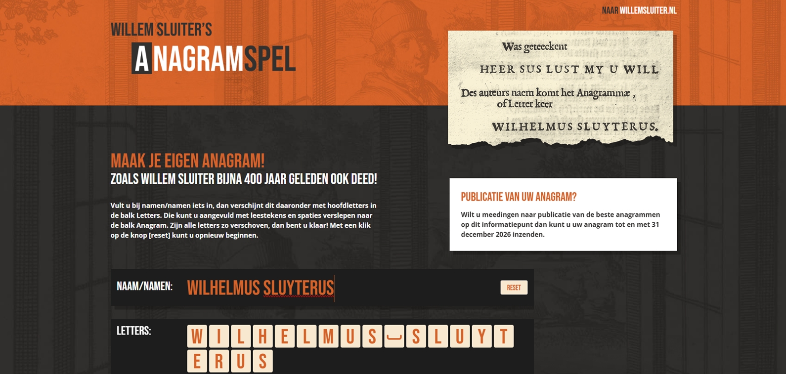 Schermopname van anagramspel